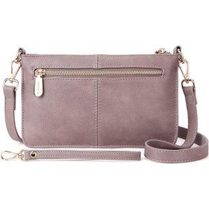 Leather Wristlet Purse for Women Small Purse Crossbody Bag Envelope Clutch Purse